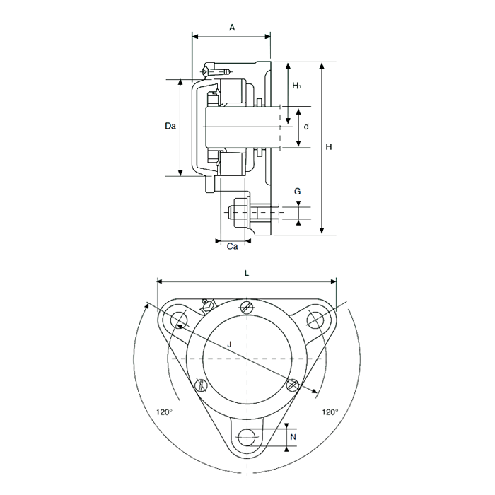 Разъемный фланцевый корпус 722507DA (FNL507A) ISKRA