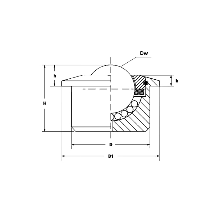 Шариковая опора SP15B(SP15BS/CS) ISKRA