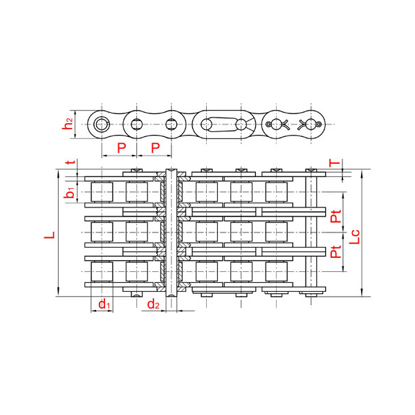 Соединительное звено для цепи 08B-3G ISKRA