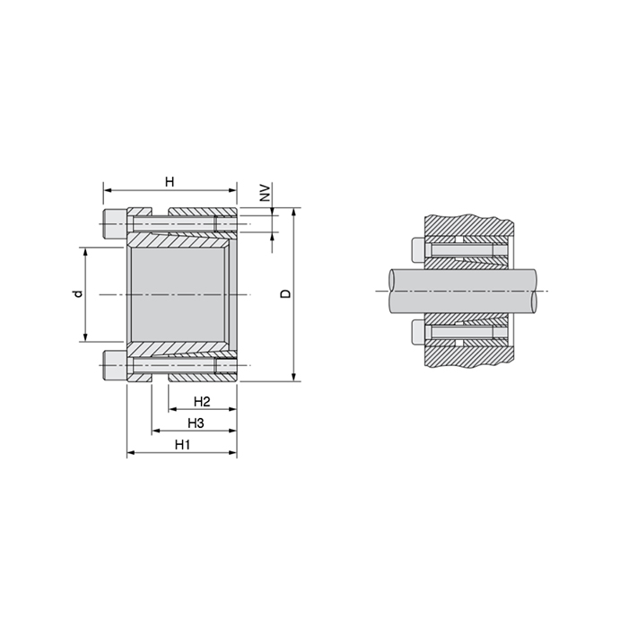 Зажимная втулка KLAA030 (PHF FX41-30x55) ISKRA