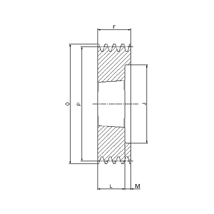 Шкив клиновой под втулку тапербуш SPA190-04 TB (PHP 4SPA190TB) ISKRA