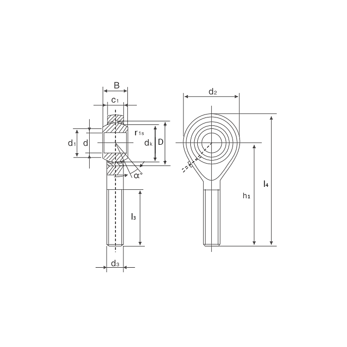 Шарнирный наконечник TSML10 (POS10L) ISKRA
