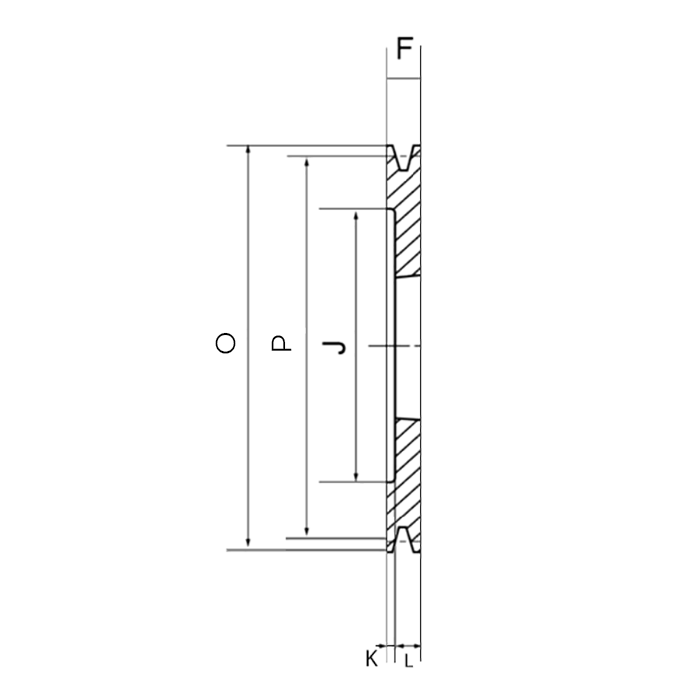 Шкив клиновой под втулку тапербуш SPA 80-01 TB (PHP 1SPA80TB) ISKRA
