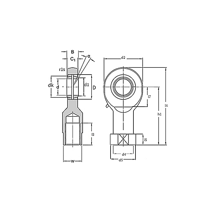 Шарнирный наконечник SI30 ES 2RS ISKRA