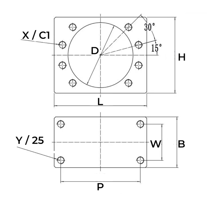 Держатель для гайки ШВП DSG6310 ISKRA