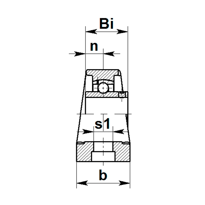 Корпус подшипника P206PL (пластик) ISKRA