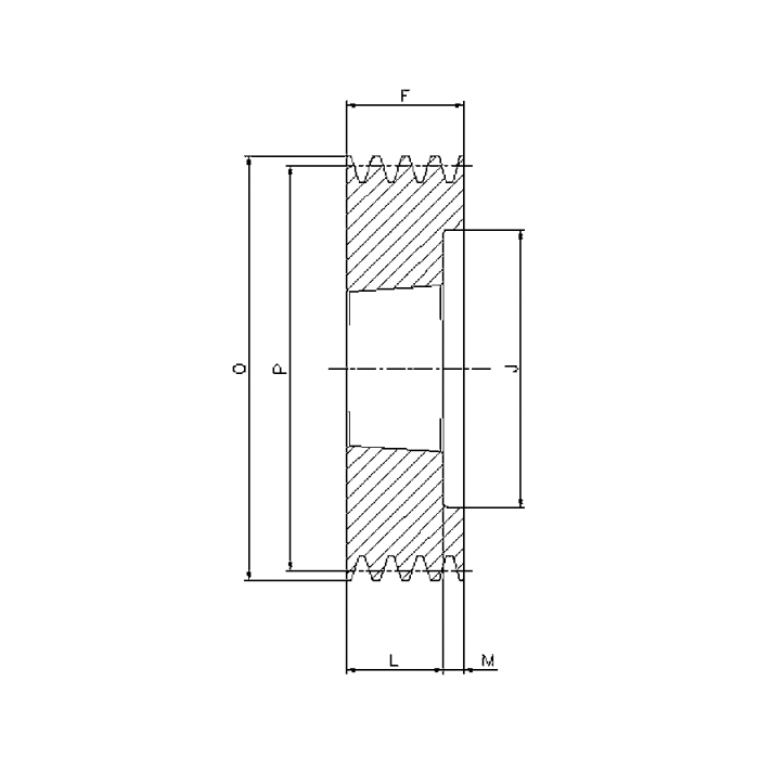Шкив клиновой под втулку тапербуш SPA106-03 TB (PHP 3SPA106TB) ISKRA