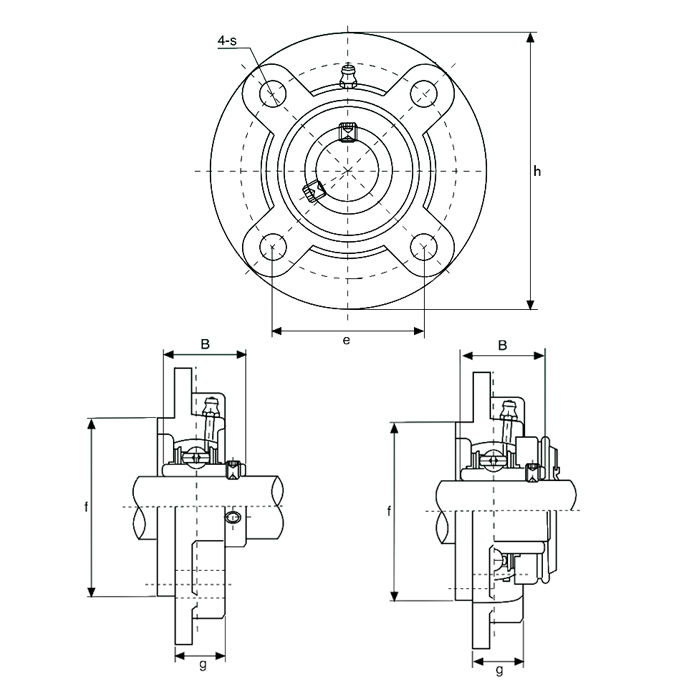 Корпус подшипника FC206PL (пластик) ISKRA