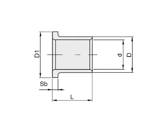 Втулка скольжения с фланцем KF08095SF1SN (PCMF081009.5E) ISKRA