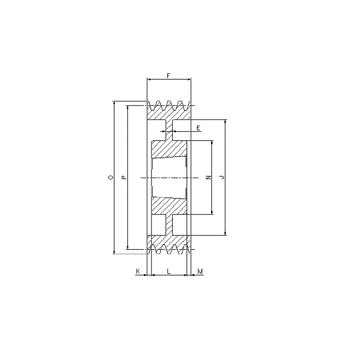 Шкив клиновой под втулку тапербуш SPB280-03 TB (PHP 3SPB280TB) ISKRA