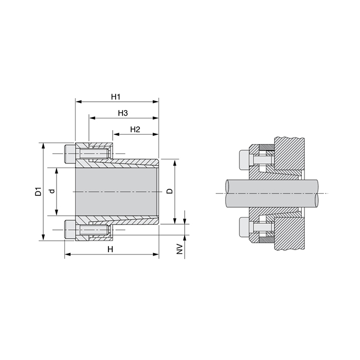 Зажимная втулка KLCC010 (PHF FX20-10x16) ISKRA