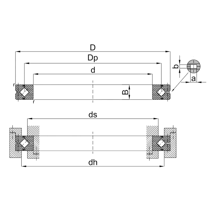 ОПУ прецизионная серия с перекрестными роликами RB15025-UU-CC0-P4 ISKRA