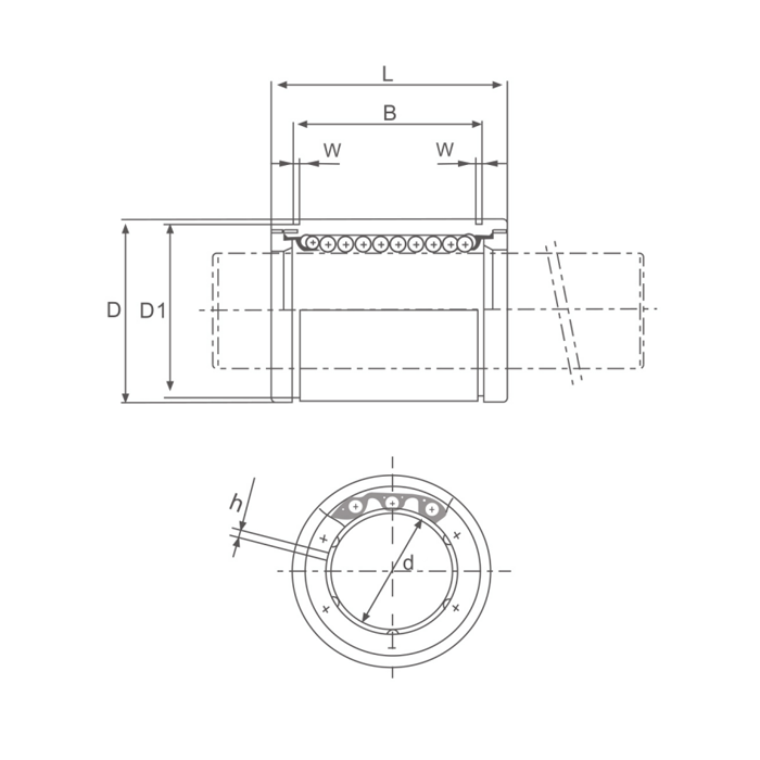 Линейный подшипник LM35-UU-AJ ISKRA