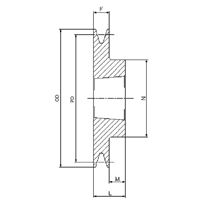Шкив клиновой под втулку тапербуш SPA 80-01 TB (PHP 1SPA80TB) ISKRA