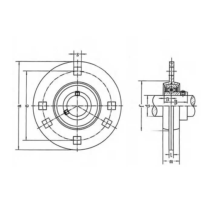 Подшипниковый узел SBPF203 ISKRA