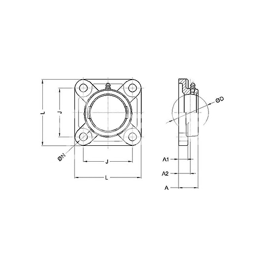 Нержавеющий корпус подшипника F210SS ISKRA