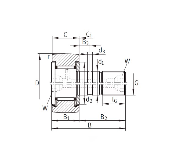Опорный ролик KR19PP ISKRA