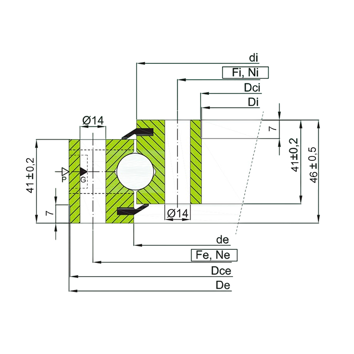 ОПУ стандартная серия с одним рядом шариков NB1.20.0260.202-1PPN ISKRA