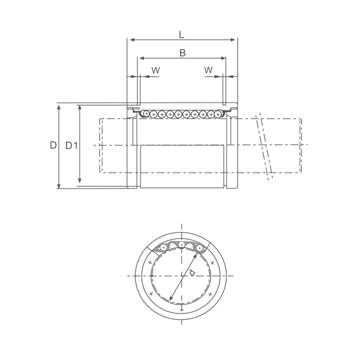 Линейный подшипник LM35-UU ISKRA
