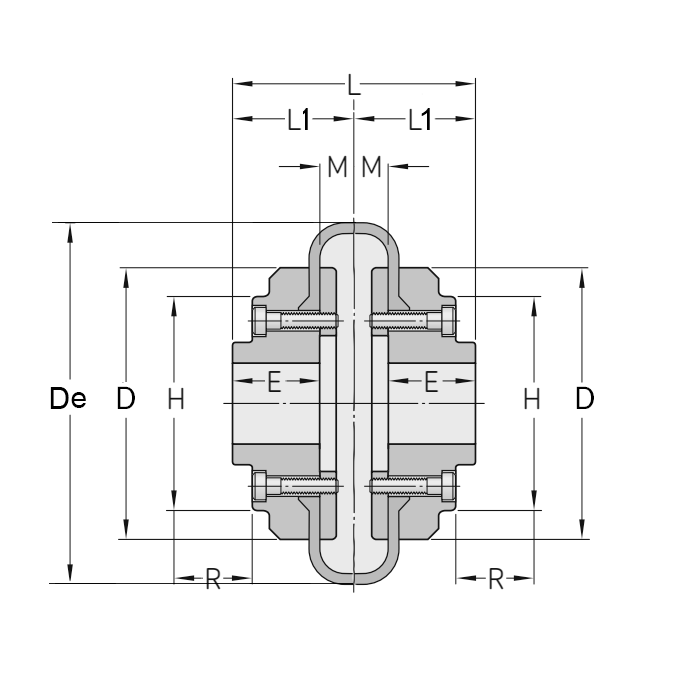 Торообразная муфта в сборе под расточку FLEX F60 ISKRA