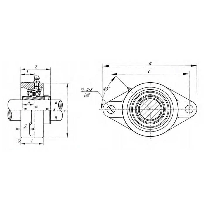 Подшипниковый узел UCFL205 ISKRA