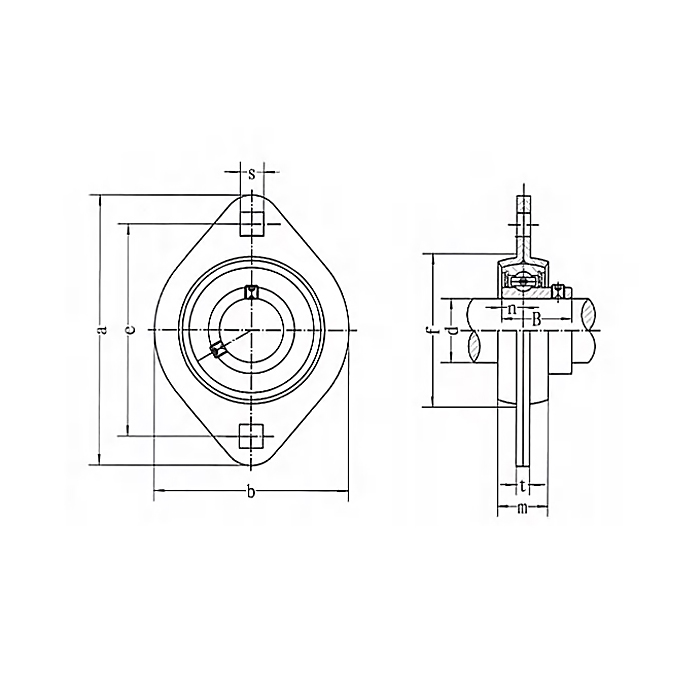 Подшипниковый узел SBPFL205 ISKRA