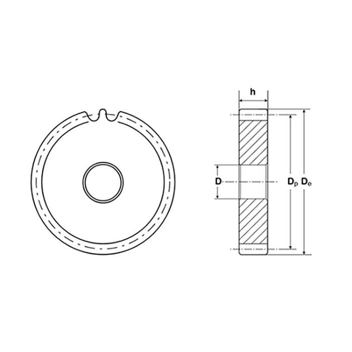 Зубчатая шестерня без ступицы, M=2, Z=85 CM28085 ISKRA