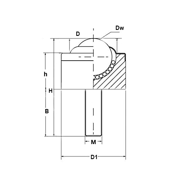 Шариковая опора CY19DCS/CS ISKRA