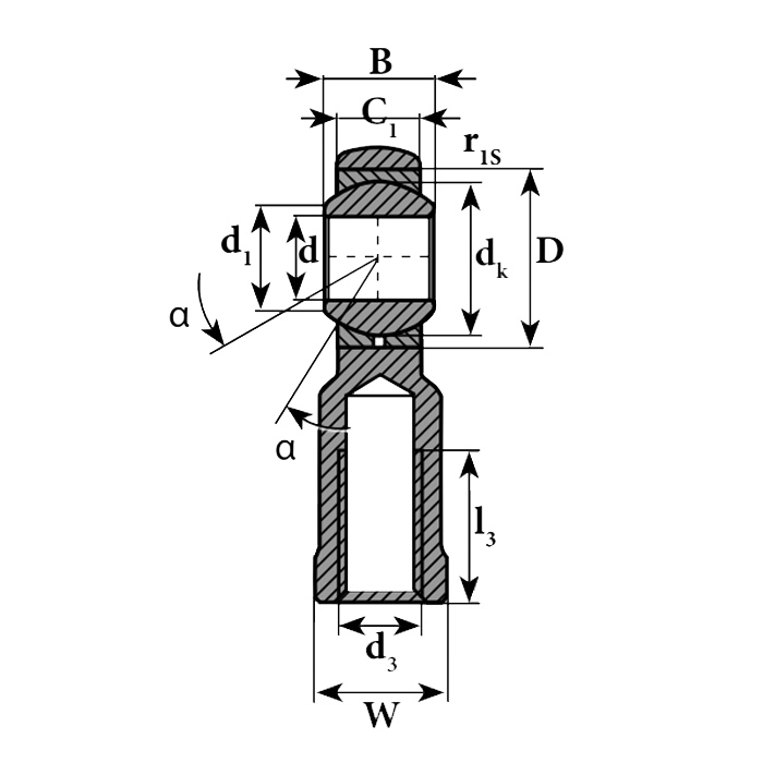 Шарнирный наконечник TSF8CSS ISKRA