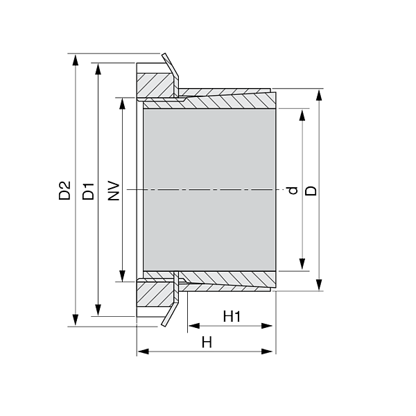 Зажимная втулка KLFF025 (PHF FX90-25x35) ISKRA