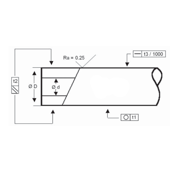 Вал полый хромированный WVH35 ISKRA