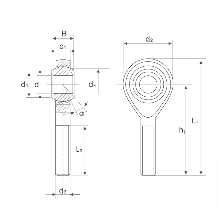 Шарнирный наконечник SAL12 E ISKRA