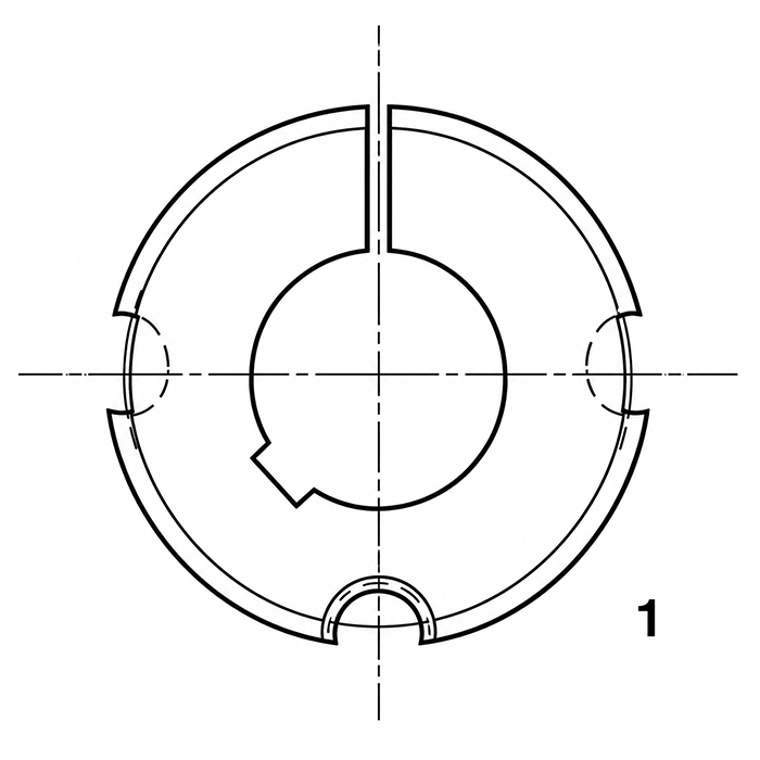 Втулка тапербуш (дюймовая) 1610-1 1/8" (d=28,6 мм) ISKRA