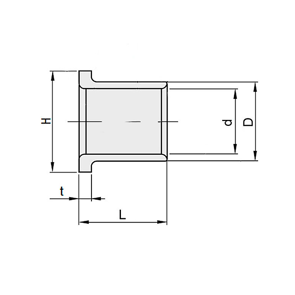 Втулка скольжения с фланцем (графит/бронза) BNZF6075907,550BG1 ISKRA