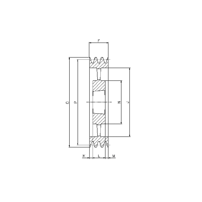 Шкив клиновой под втулку тапербуш SPC560-04 TB (PHP 4SPC560TB) ISKRA