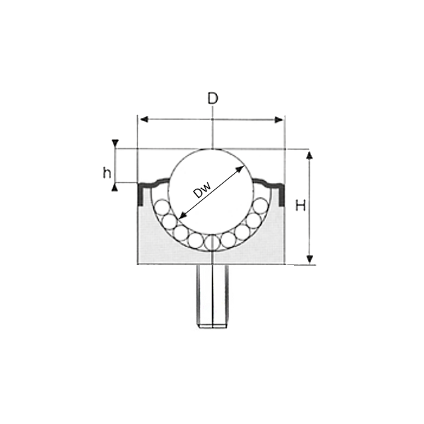 Шариковая опора SP8B-DM6X15(SP8-FLPL/CS) ISKRA