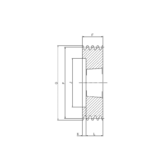 Шкив клиновой под втулку тапербуш SPZ 85-02 TB (PHP 2SPZ85TB) ISKRA