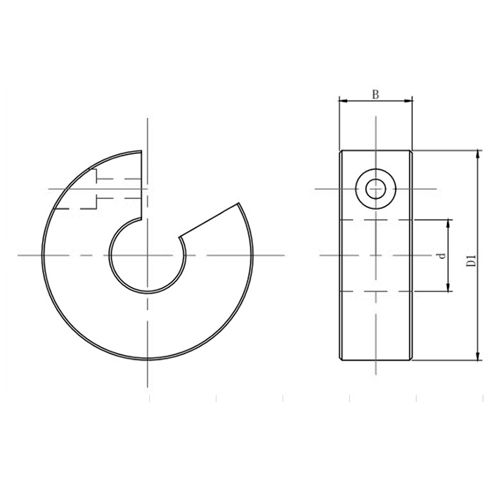 Ограничитель для вала SBR25 SXS25 ISKRA