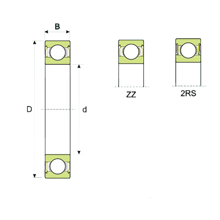 Подшипник 61907-2RS ISKRA