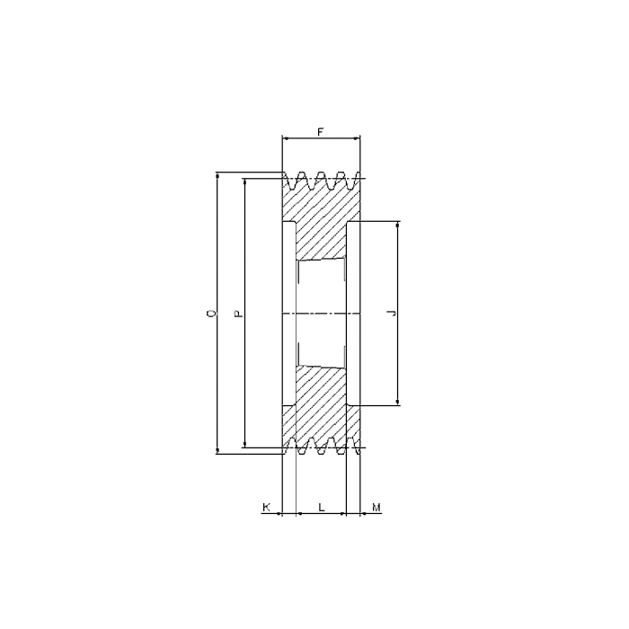 Шкив клиновой под втулку тапербуш SPC212-03 TB (PHP 3SPC212TB) ISKRA