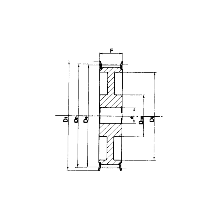 Шкив зубчатый под расточку 64-8M-85 (PHP 64-8M-85RSB) ISKRA