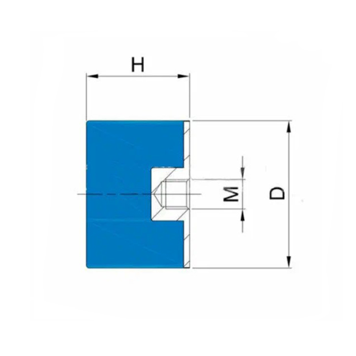 Виброизолятор PF50X40 M10 PF504010 ISKRA