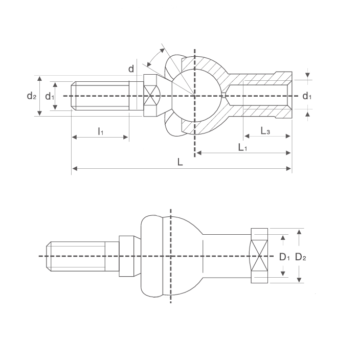 Шарнирный наконечник SQZ8CRS ISKRA