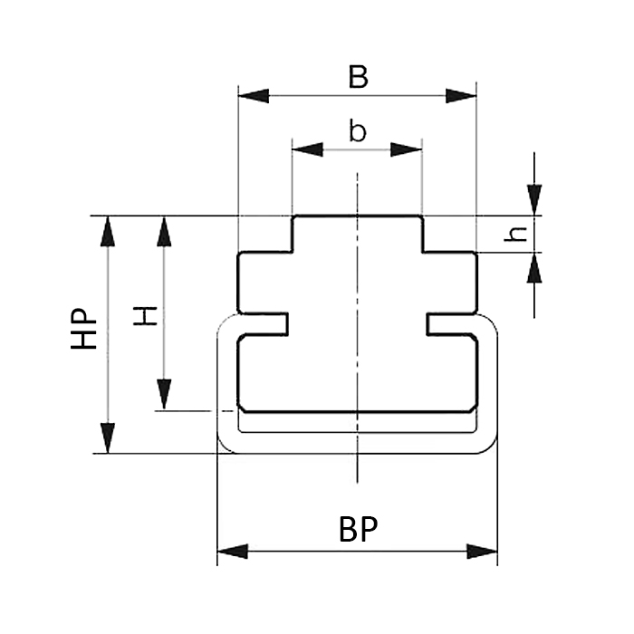 Направляющая для цепи 08B-1 тип 1ТС H=15 L=2000 ISKRA