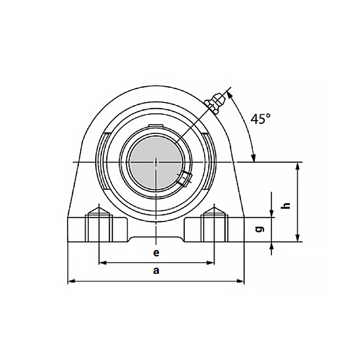 Подшипниковый узел UCPA204 ISKRA