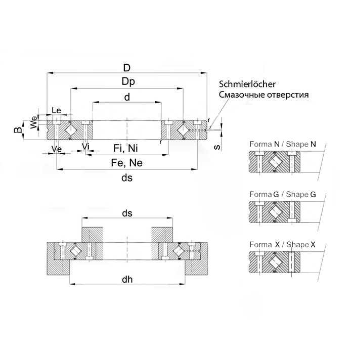 ОПУ прецизионная серия с перекрестными роликами RU85-UU-CC0-P5 ISKRA