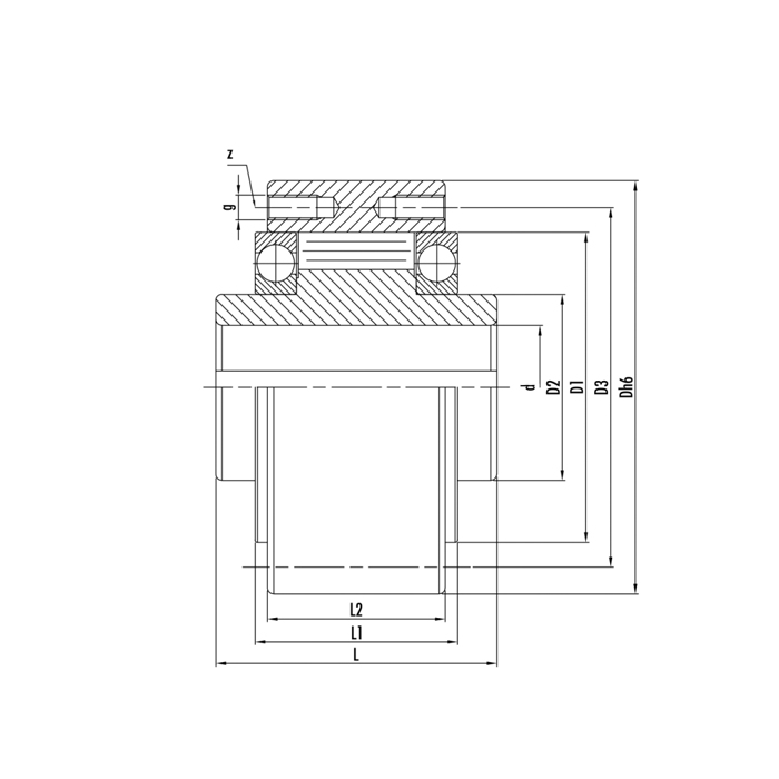 Обгонная муфта GL12 (GFR12) ISKRA