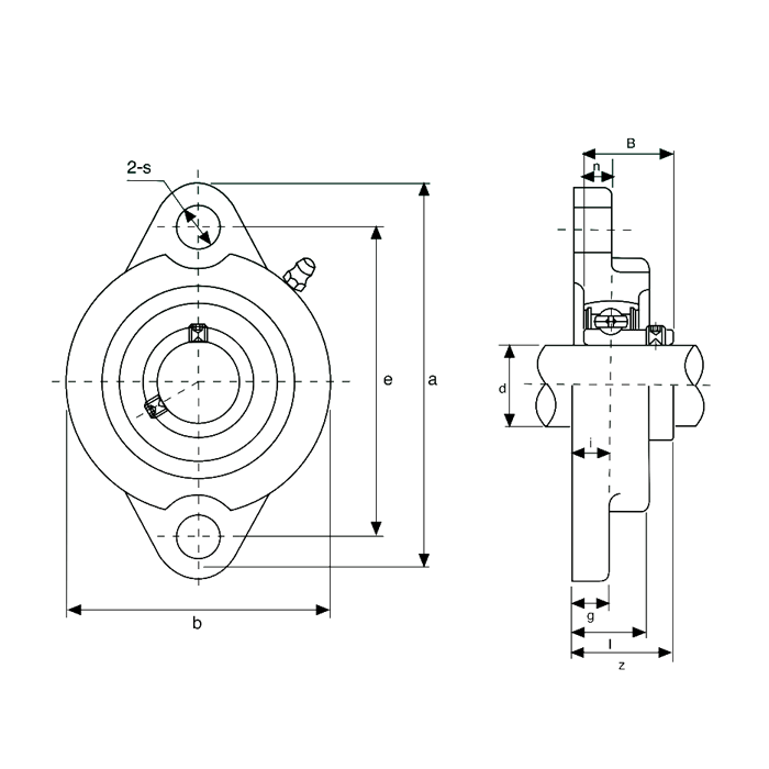Подшипниковый узел SBLF205 ISKRA
