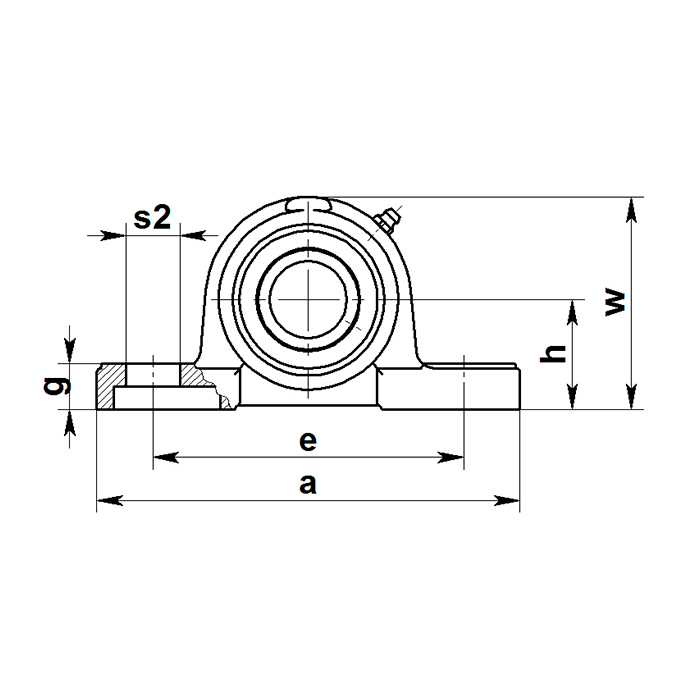 Корпус подшипника P206PL (пластик) ISKRA