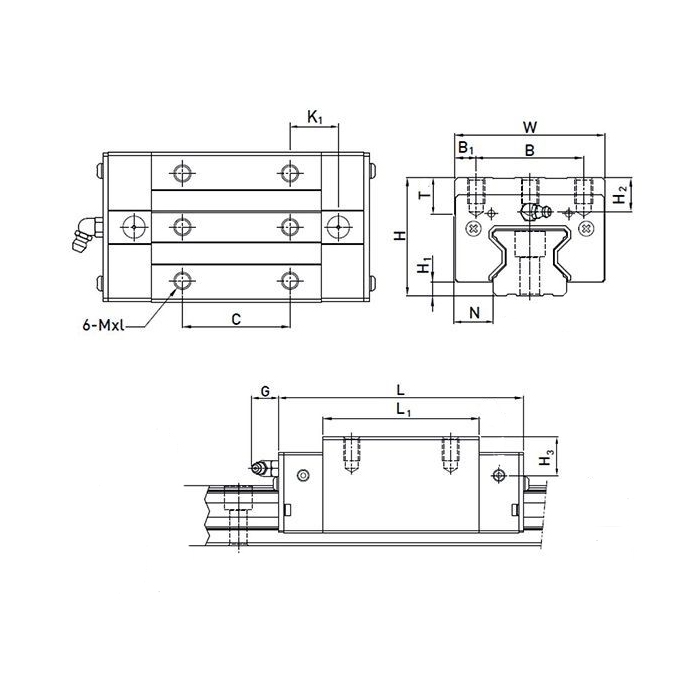 Каретка RGH20HAZAH ISKRA